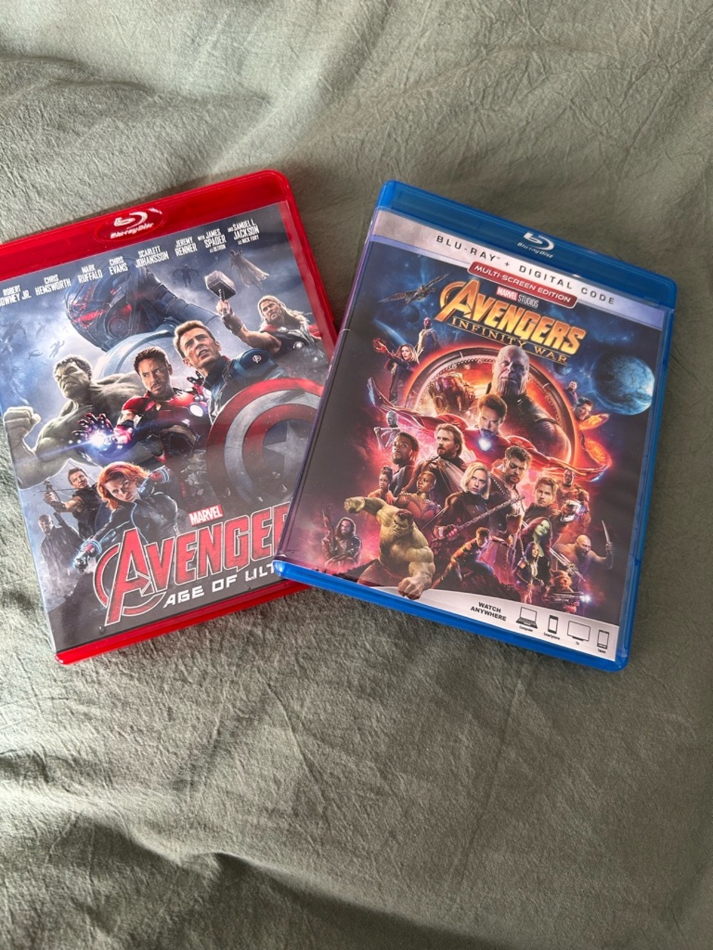 Marvel Avengers Age of Ultron & Avengers Infinity War Blue Rays, New Opened